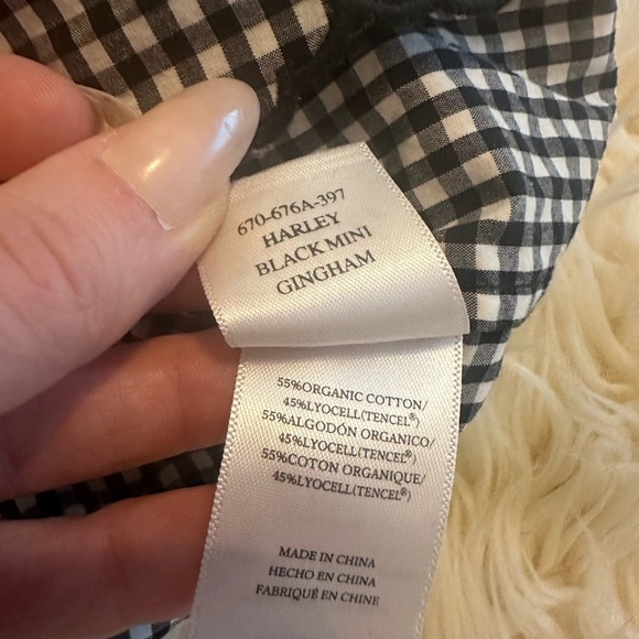 Rails Harley Shirt in Black & White Gingham w Flutter Sleeve - size Medium - EUC - Picture 9 of 16